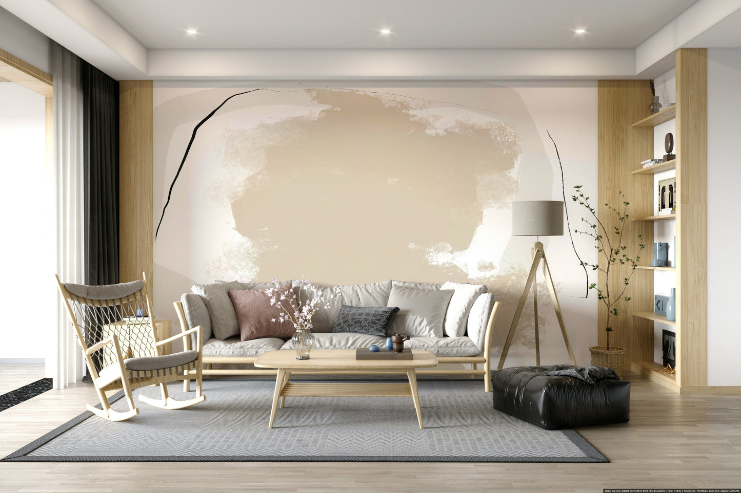 Earth Tones Abstract Wall Mural -2452932
