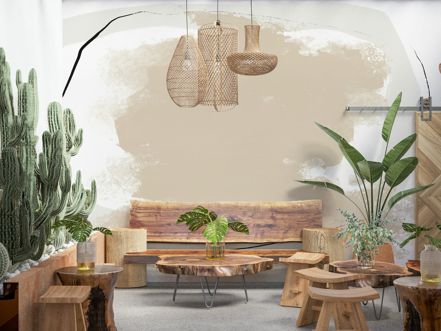 Earth Tones Abstract Wall Mural -2452932