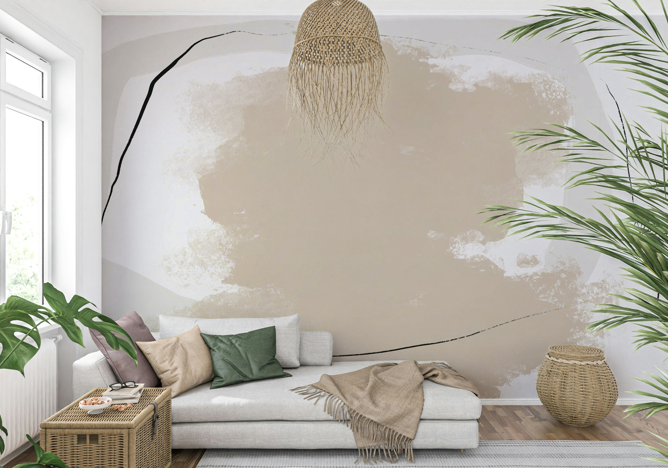 Earth Tones Abstract Wall Mural -2452932