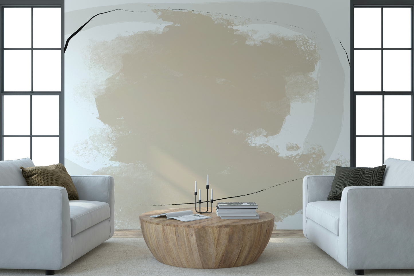 Earth Tones Abstract Wall Mural -2452932