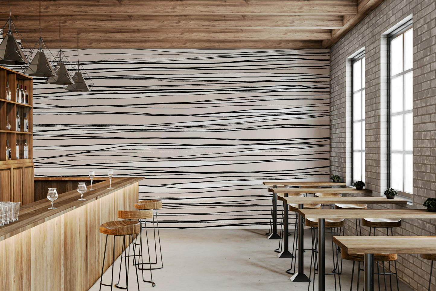 Minimalist Lines Wall Mural -2453359