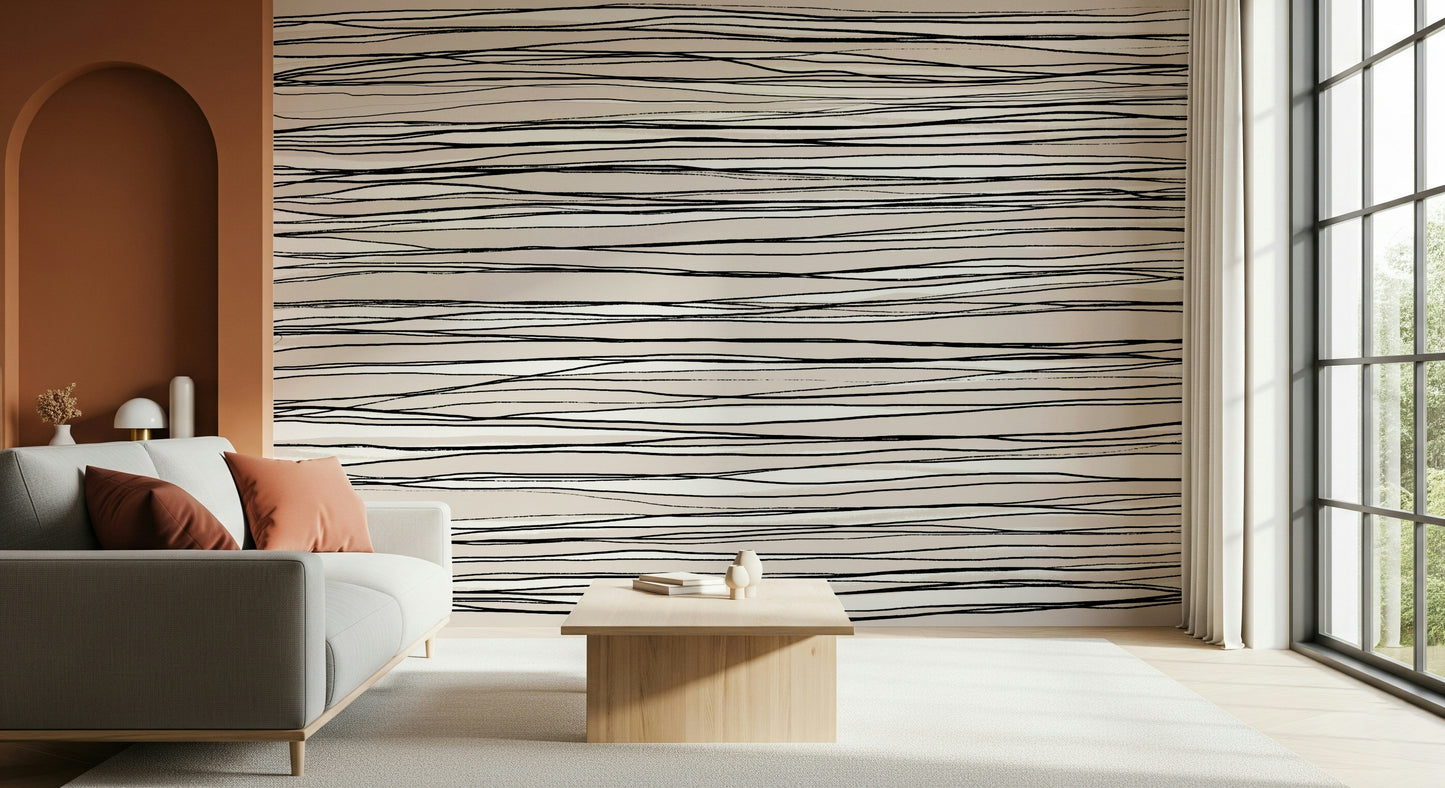 Minimalist Lines Wall Mural -2453359