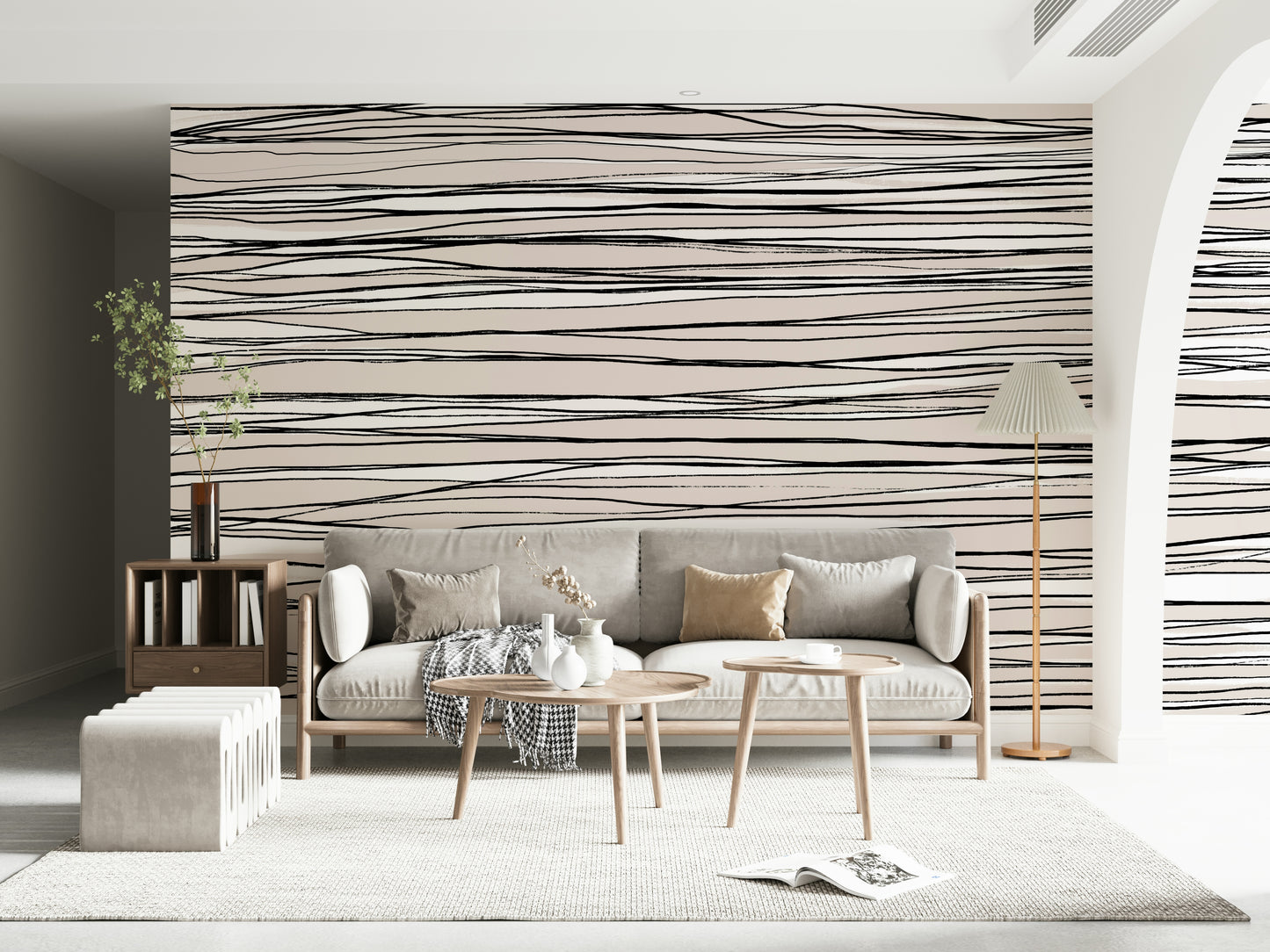 Minimalist Lines Wall Mural -2453359