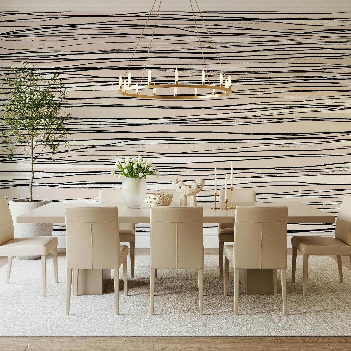 Minimalist Lines Wall Mural -2453359