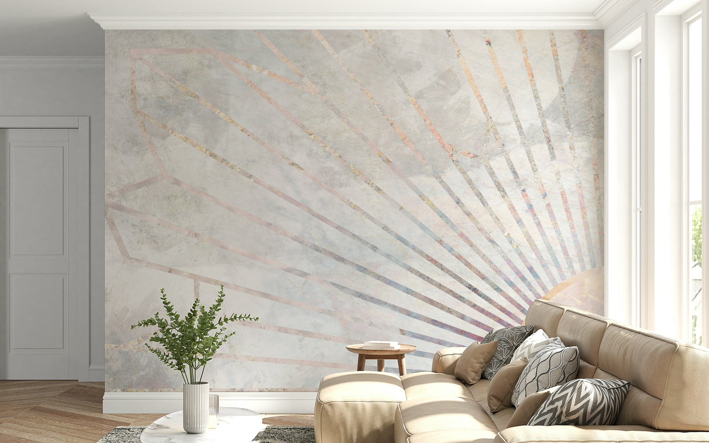 Geometric Dawn Wall Mural -2464587