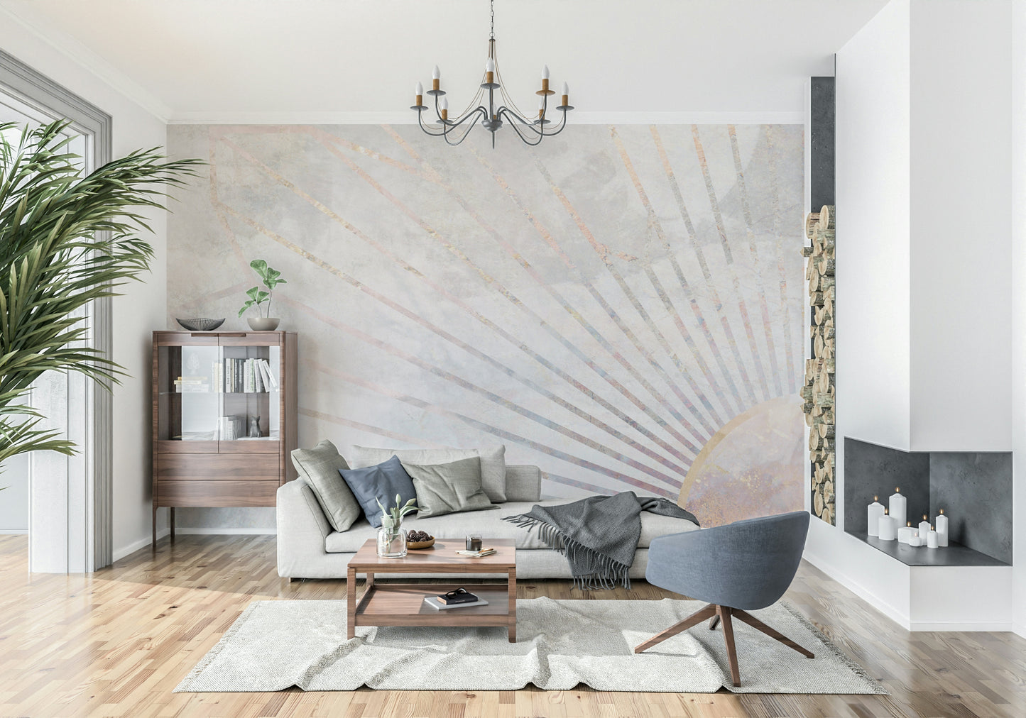 Geometric Dawn Wall Mural -2464587