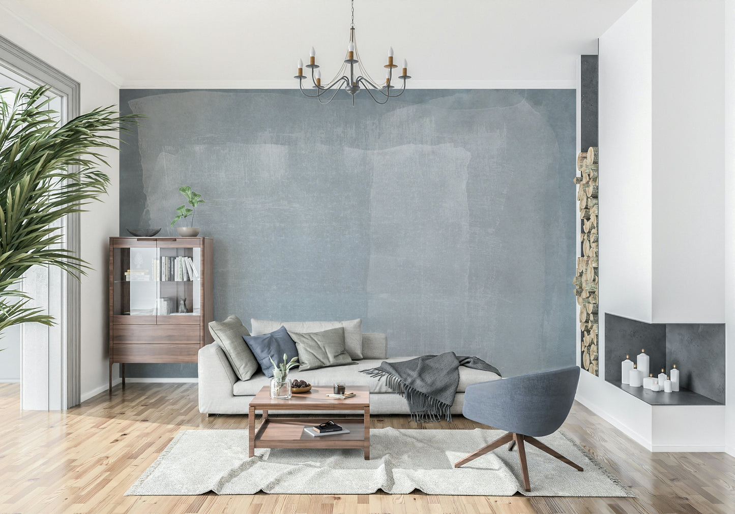Blue Wash Texture Wall Mural -2583409