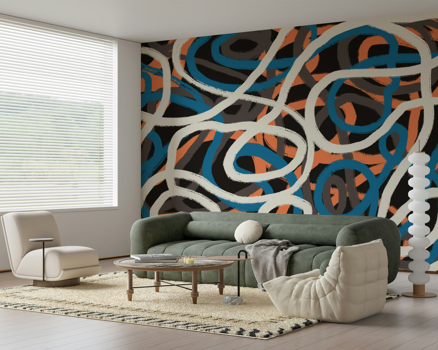 Brushstroke Maze Wall Mural -2630428