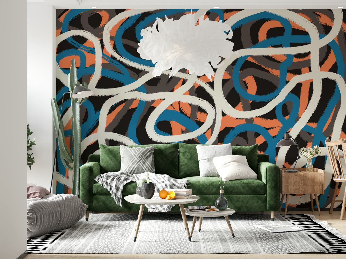 Brushstroke Maze Wall Mural -2630428