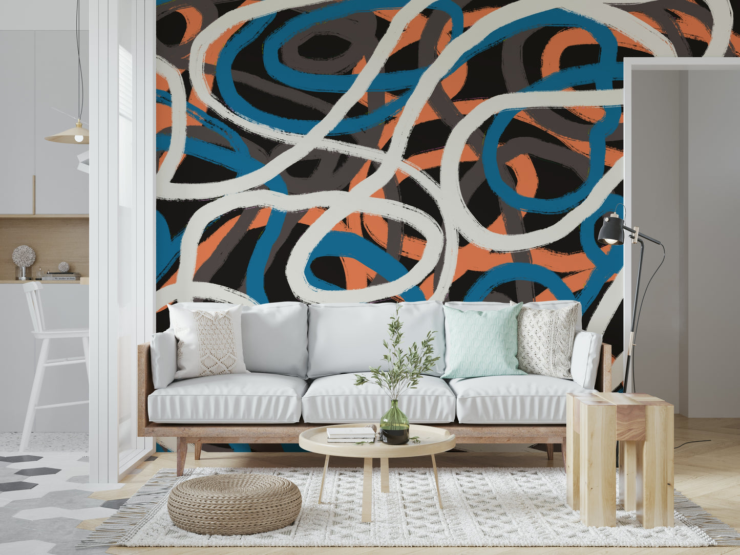 Brushstroke Maze Wall Mural -2630428