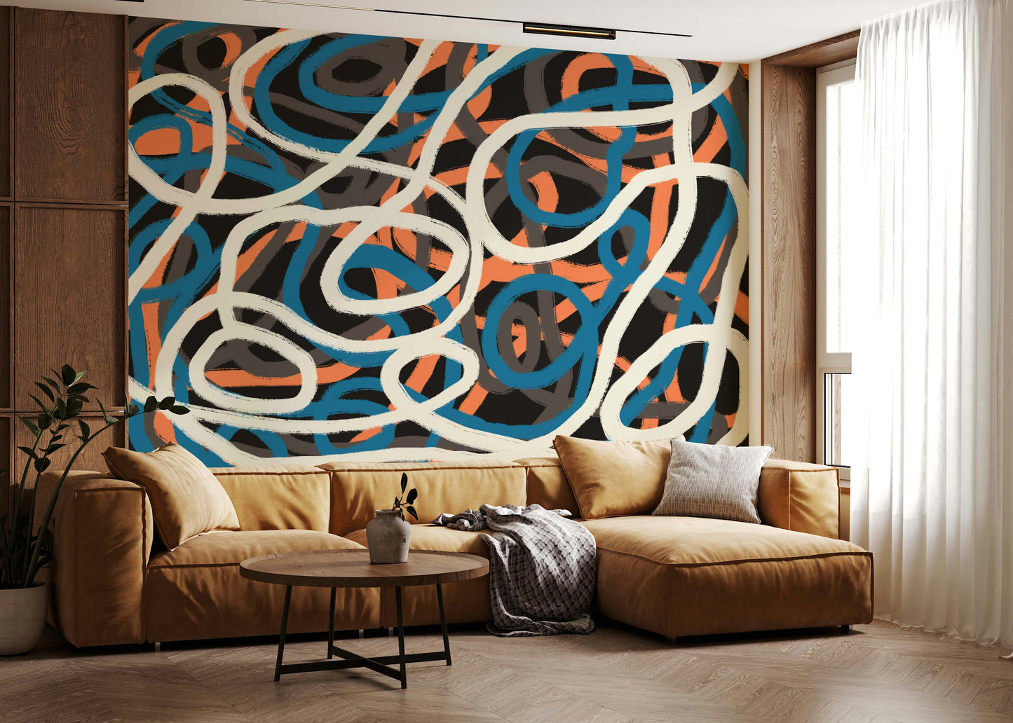 Brushstroke Maze Wall Mural -2630428