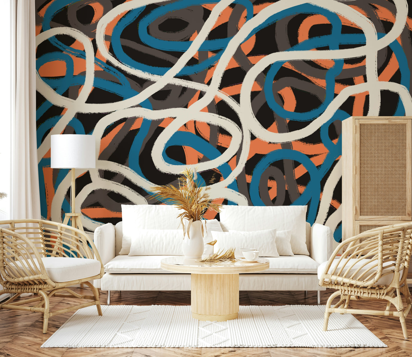 Brushstroke Maze Wall Mural -2630428