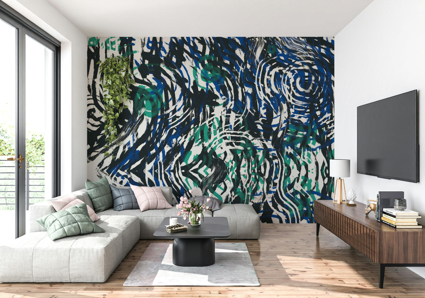 Groovy Brushstrokes Wall Mural -2630471