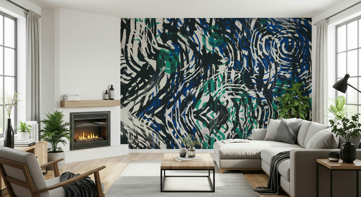 Groovy Brushstrokes Wall Mural -2630471
