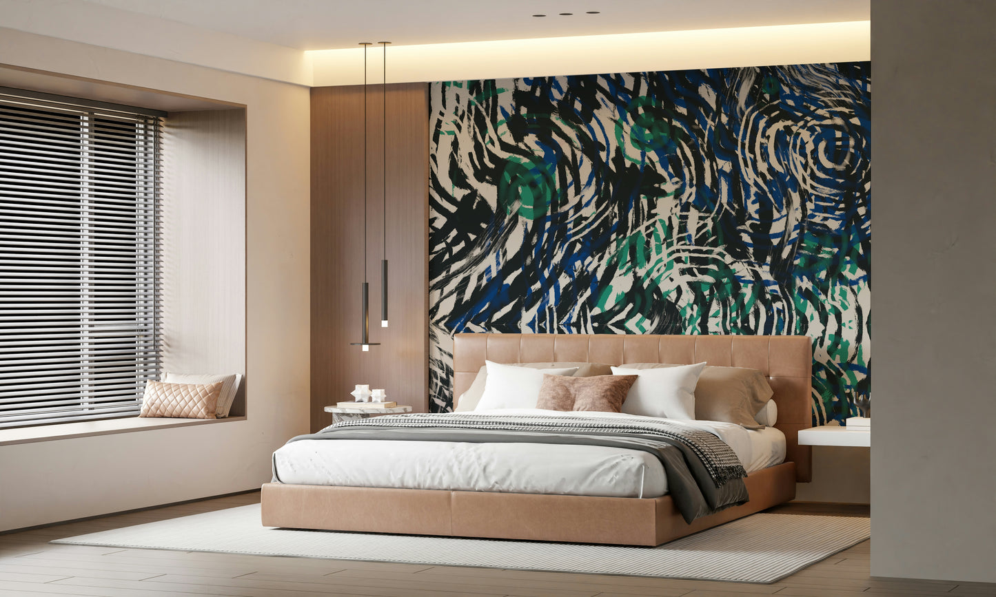 Groovy Brushstrokes Wall Mural -2630471