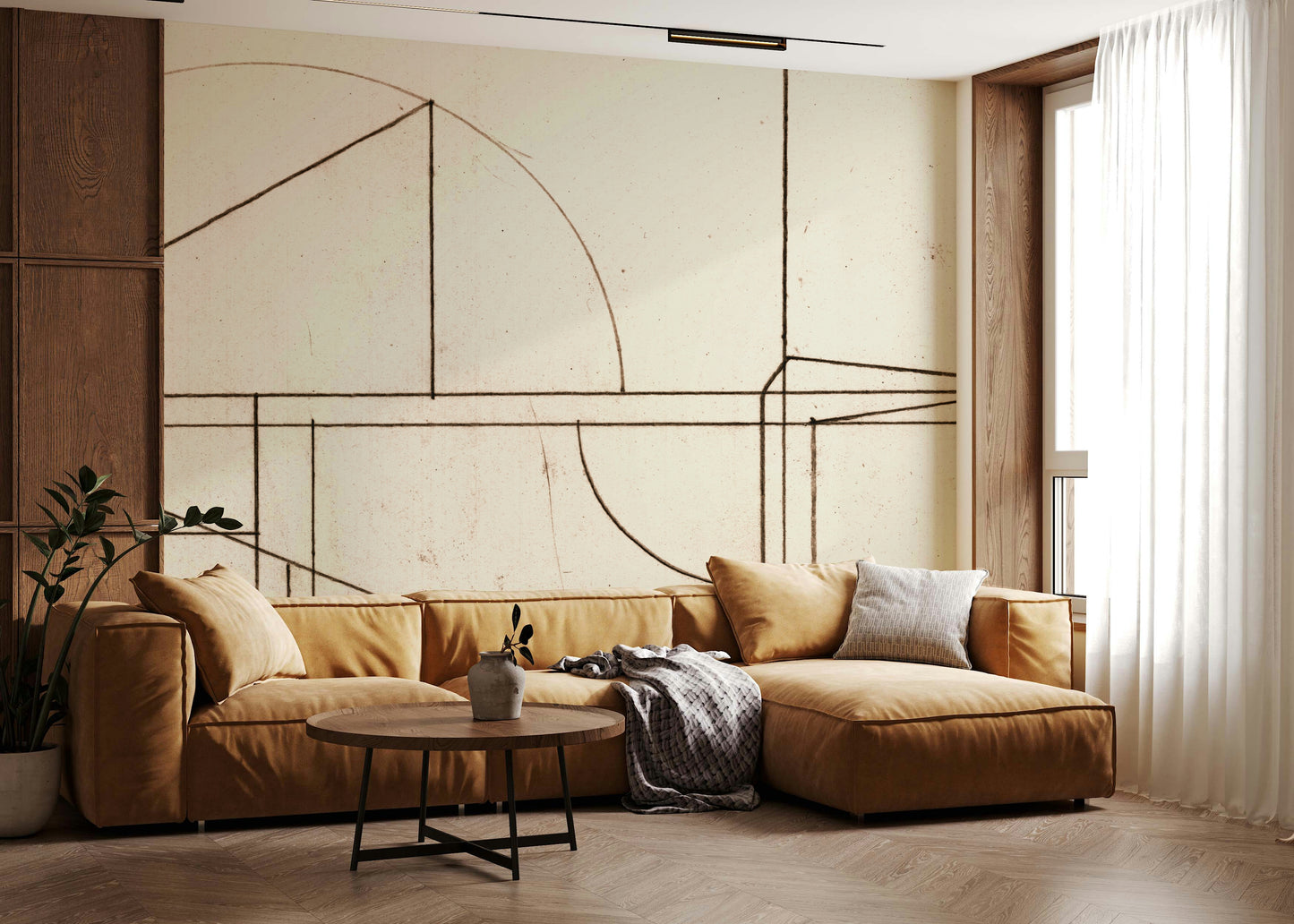 Architectural Blueprint Wall Mural -2632111