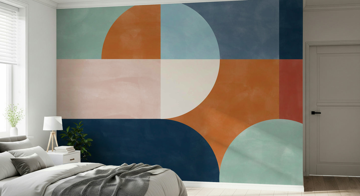 Circle & Square Abstract Wall Mural -2632095