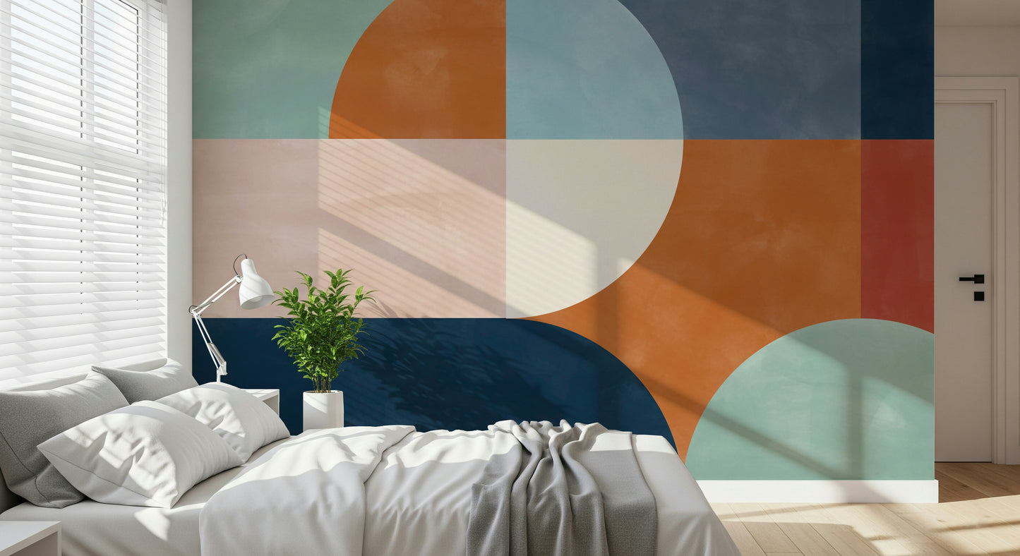 Circle & Square Abstract Wall Mural -2632095