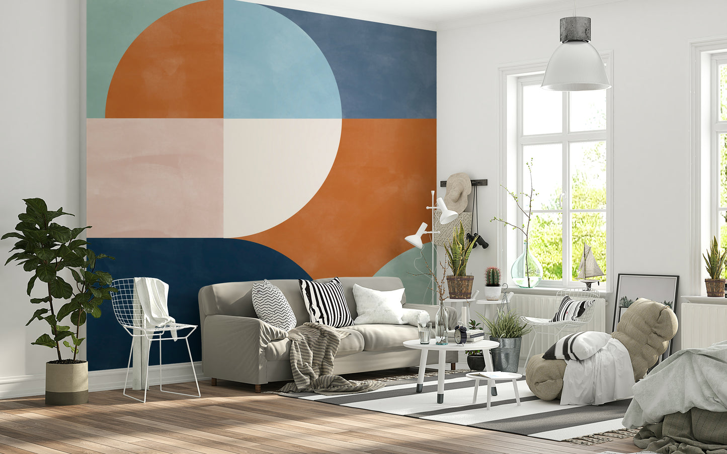 Circle & Square Abstract Wall Mural -2632095