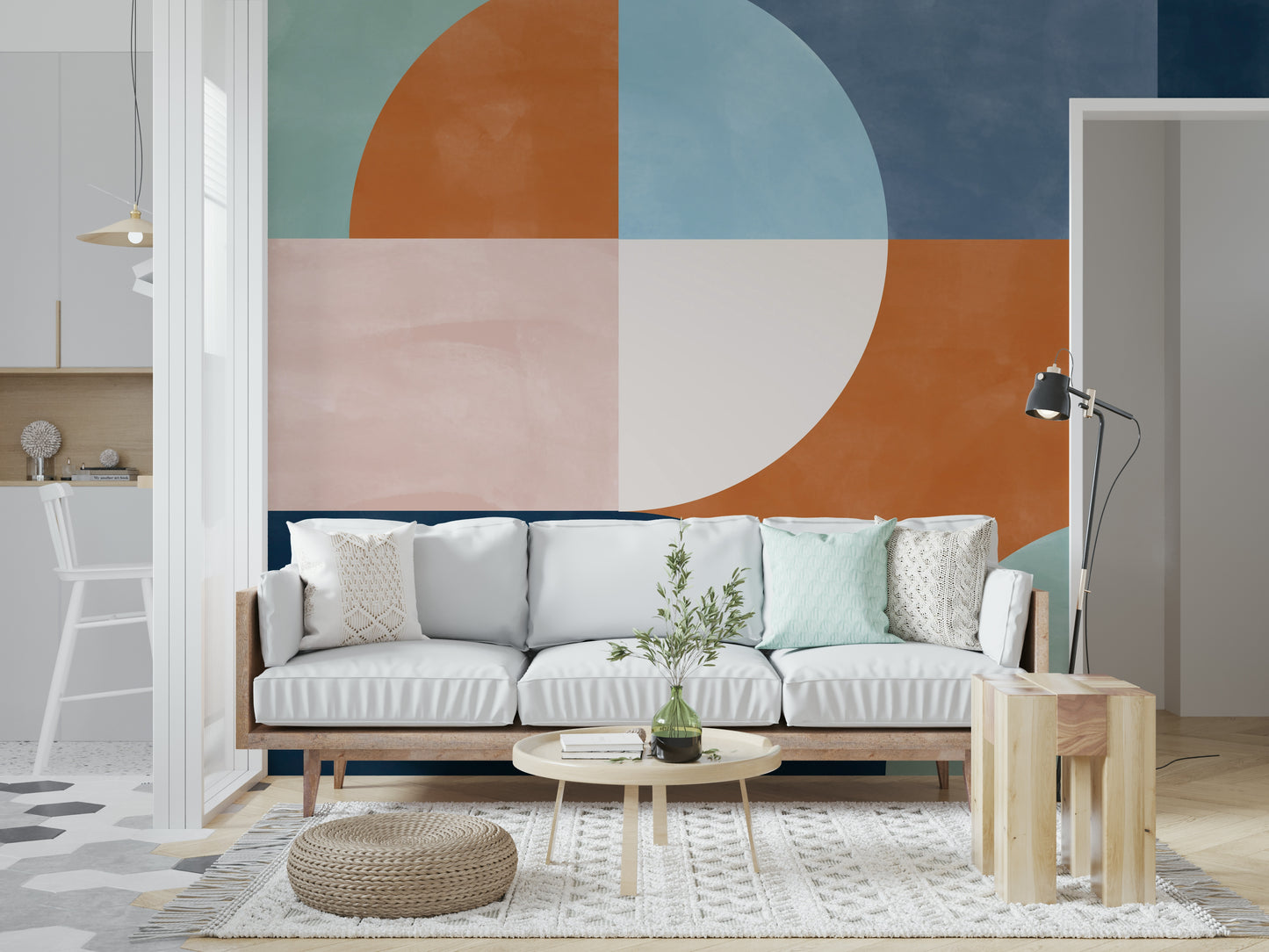 Circle & Square Abstract Wall Mural -2632095