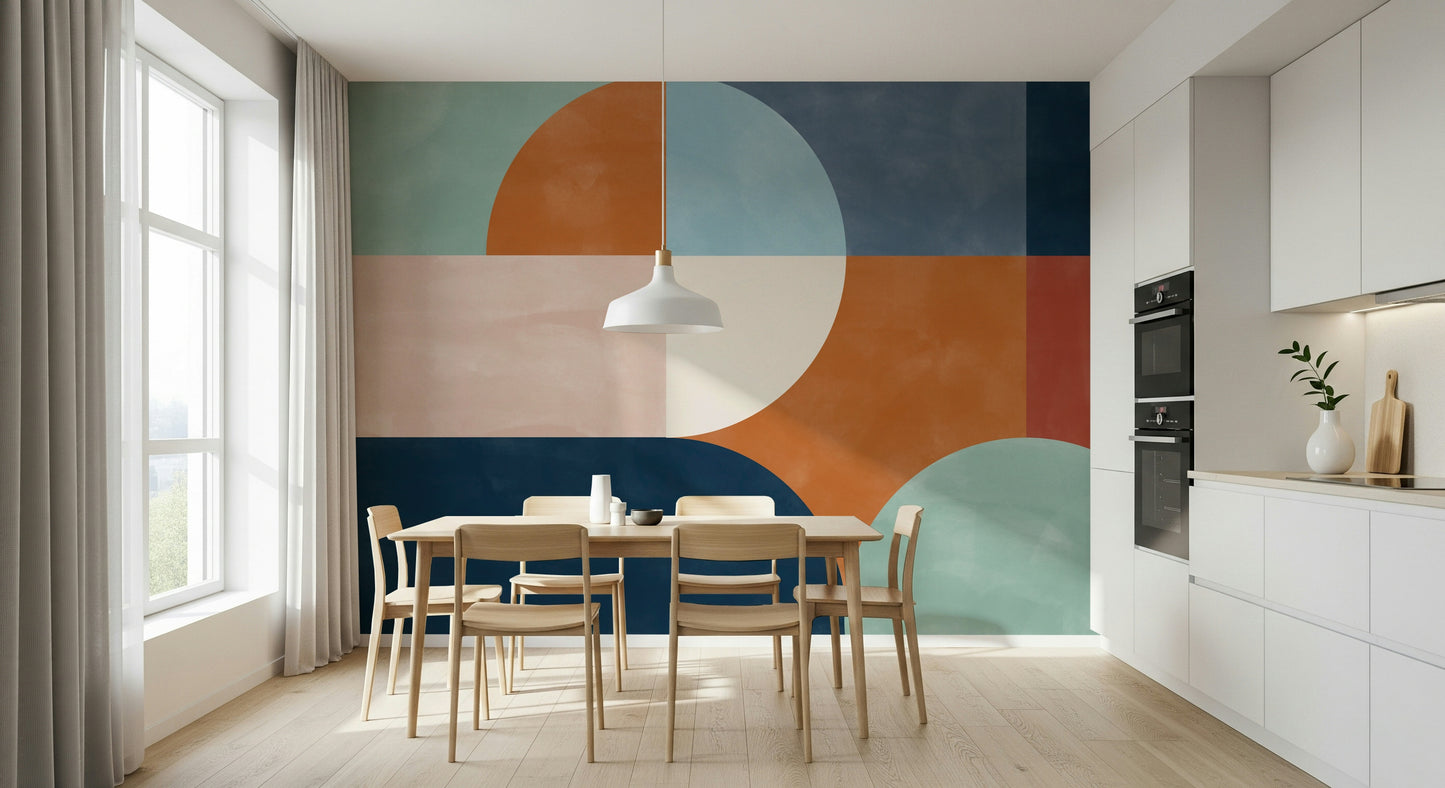 Circle & Square Abstract Wall Mural -2632095