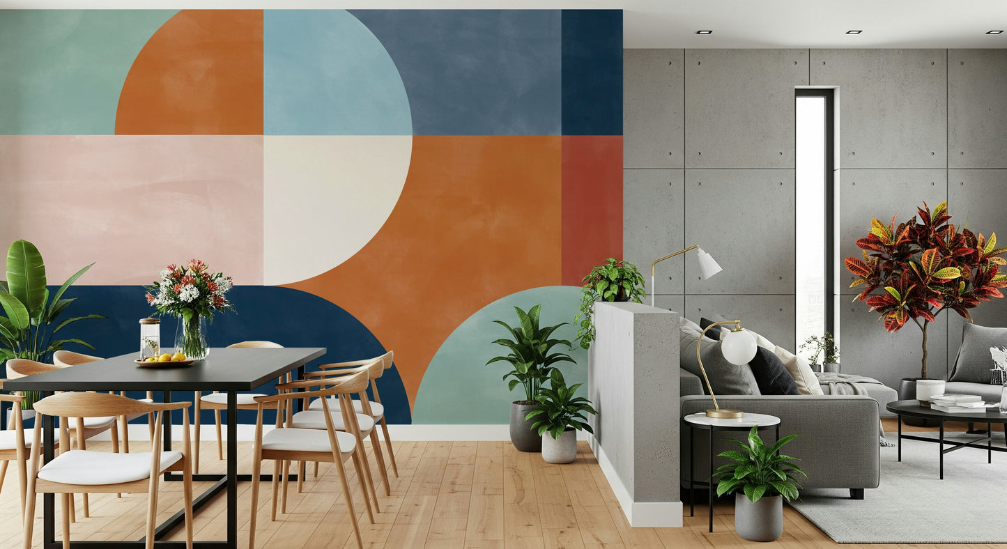 Circle & Square Abstract Wall Mural -2632095