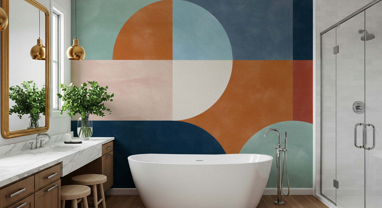 Circle & Square Abstract Wall Mural -2632095