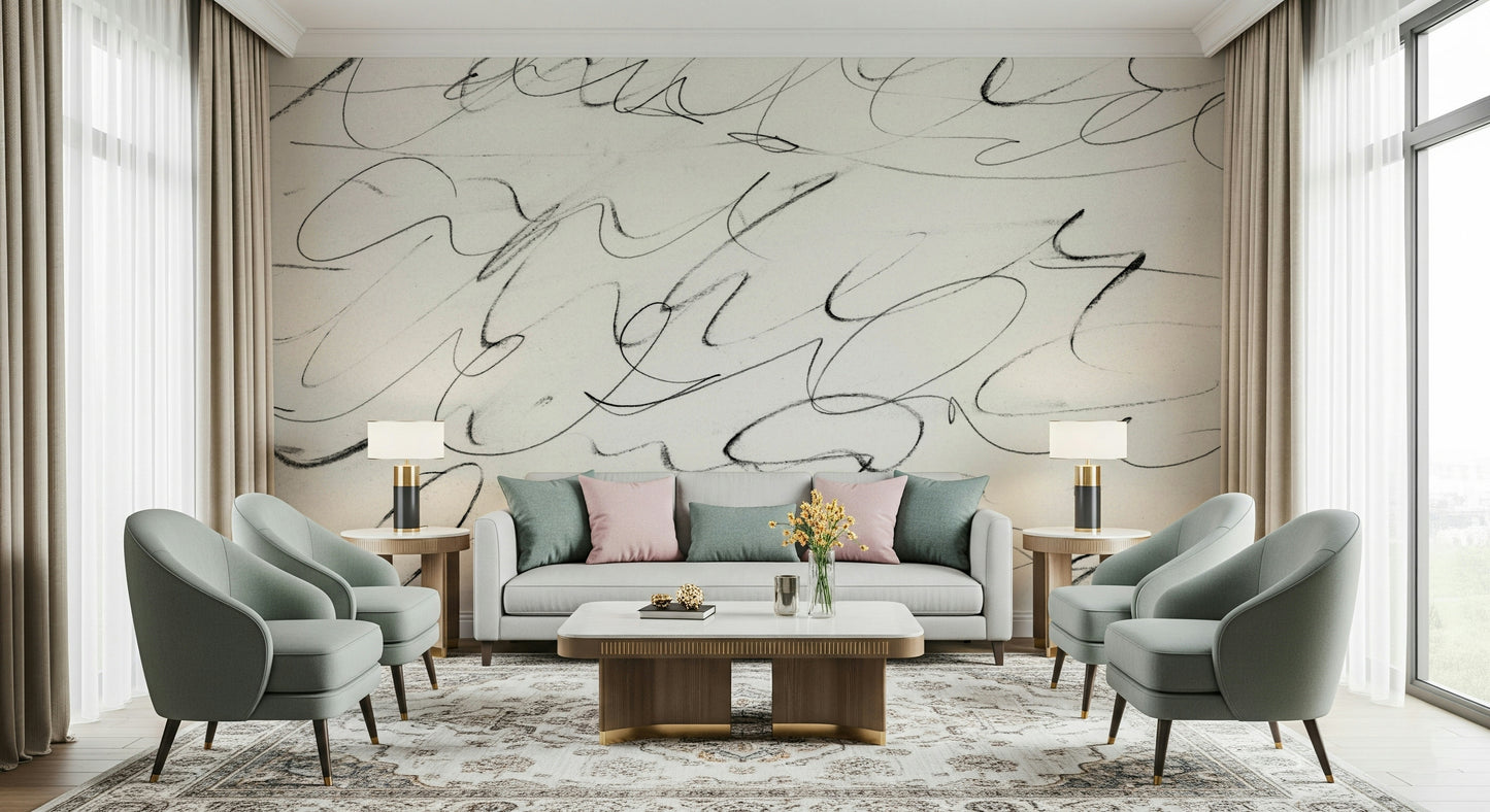 Abstract Scribbles Wall Mural -2636256