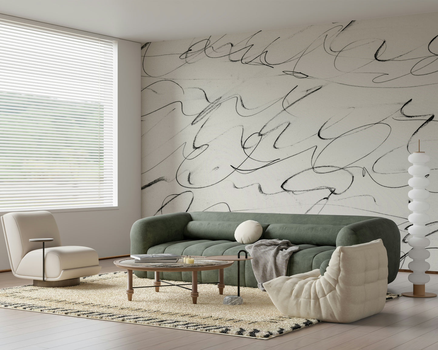 Abstract Scribbles Wall Mural -2636256