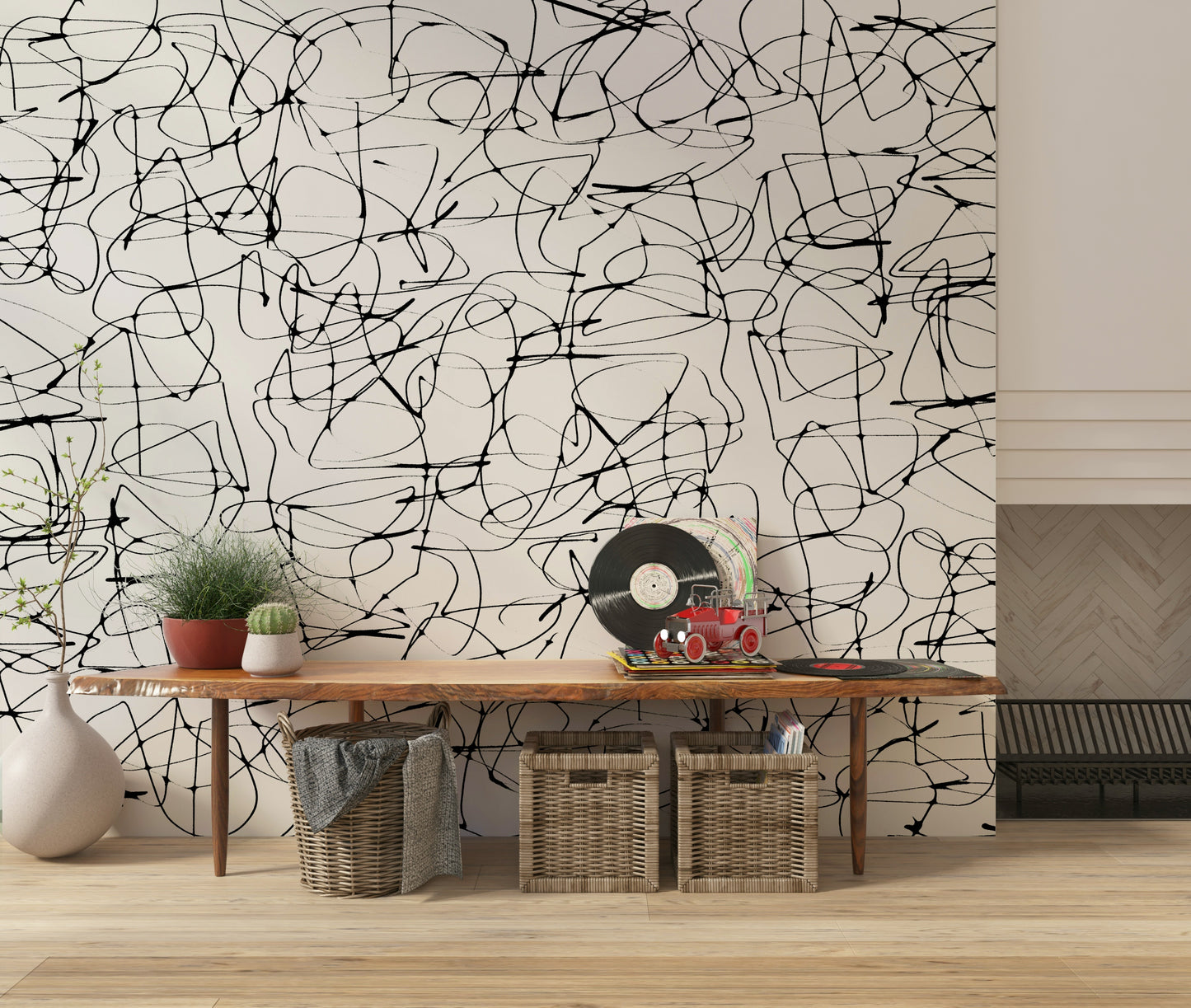 Ink Scribbles Wall Mural -2636257