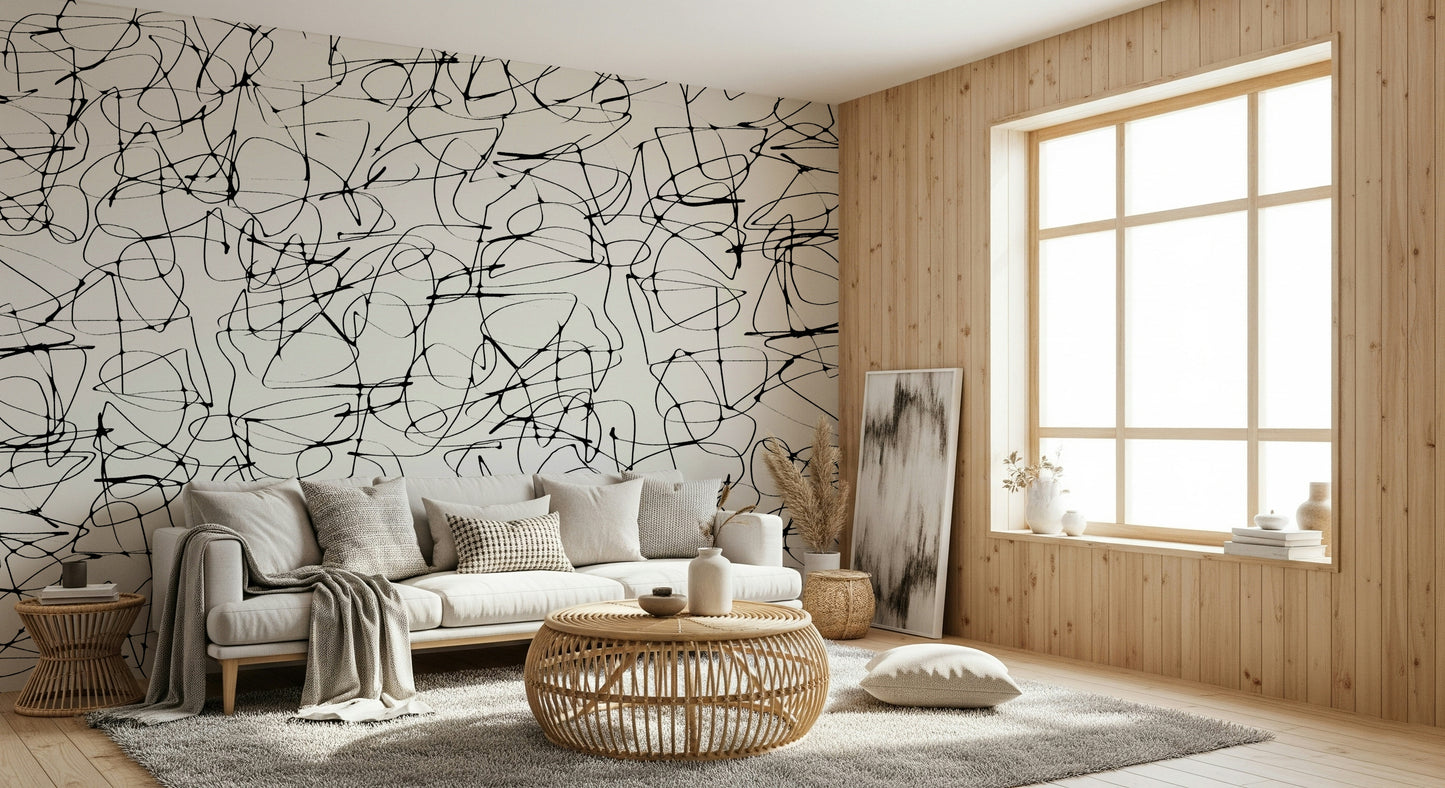 Ink Scribbles Wall Mural -2636257