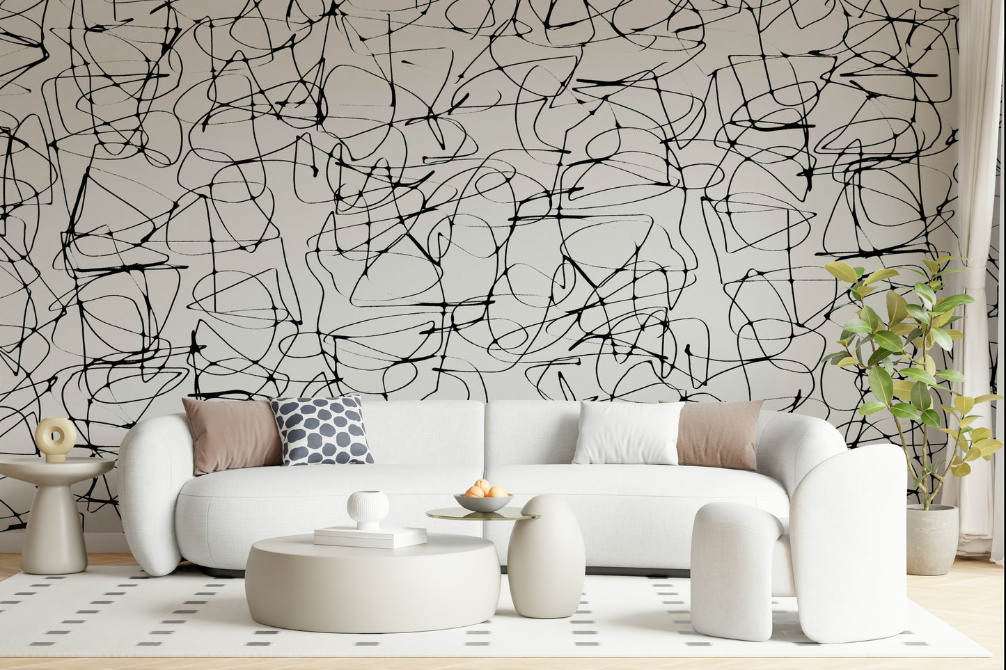 Ink Scribbles Wall Mural -2636257