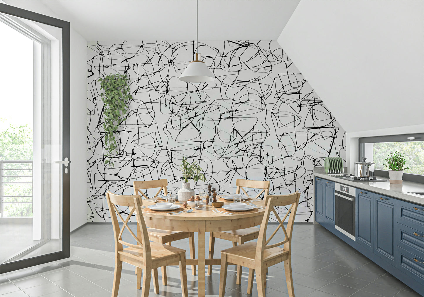 Ink Scribbles Wall Mural -2636257