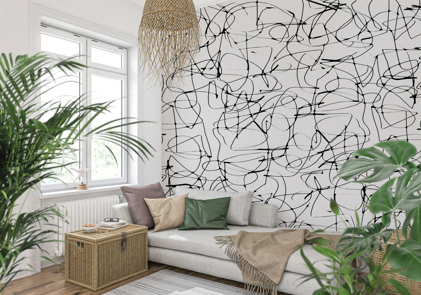 Ink Scribbles Wall Mural -2636257