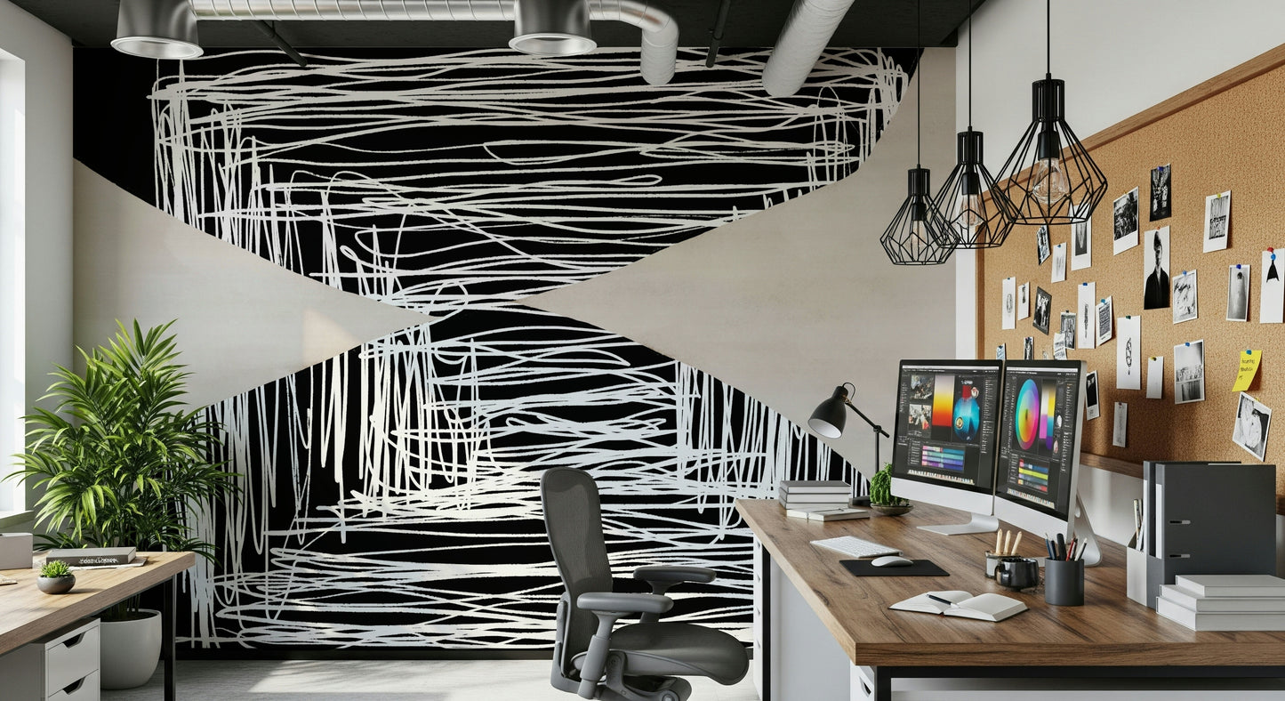 Geometric Scribbles Wall Mural -2711793
