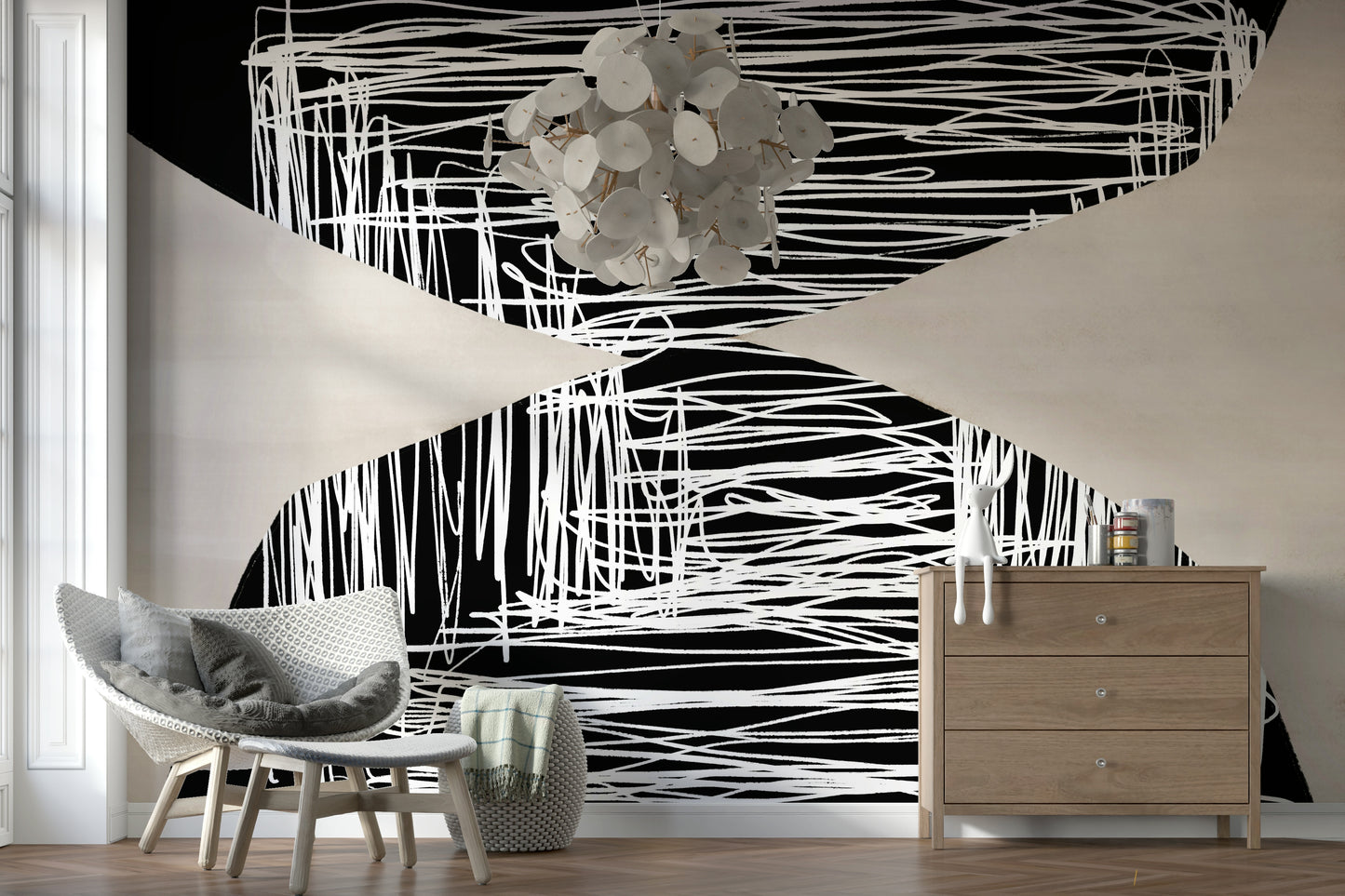 Geometric Scribbles Wall Mural -2711793