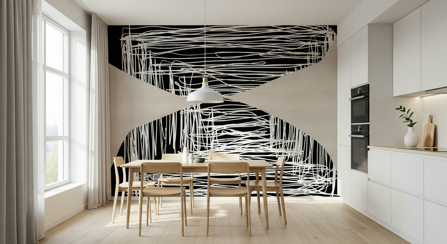 Geometric Scribbles Wall Mural -2711793