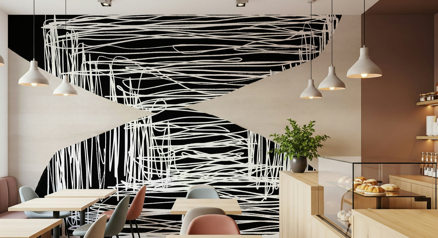 Geometric Scribbles Wall Mural -2711793