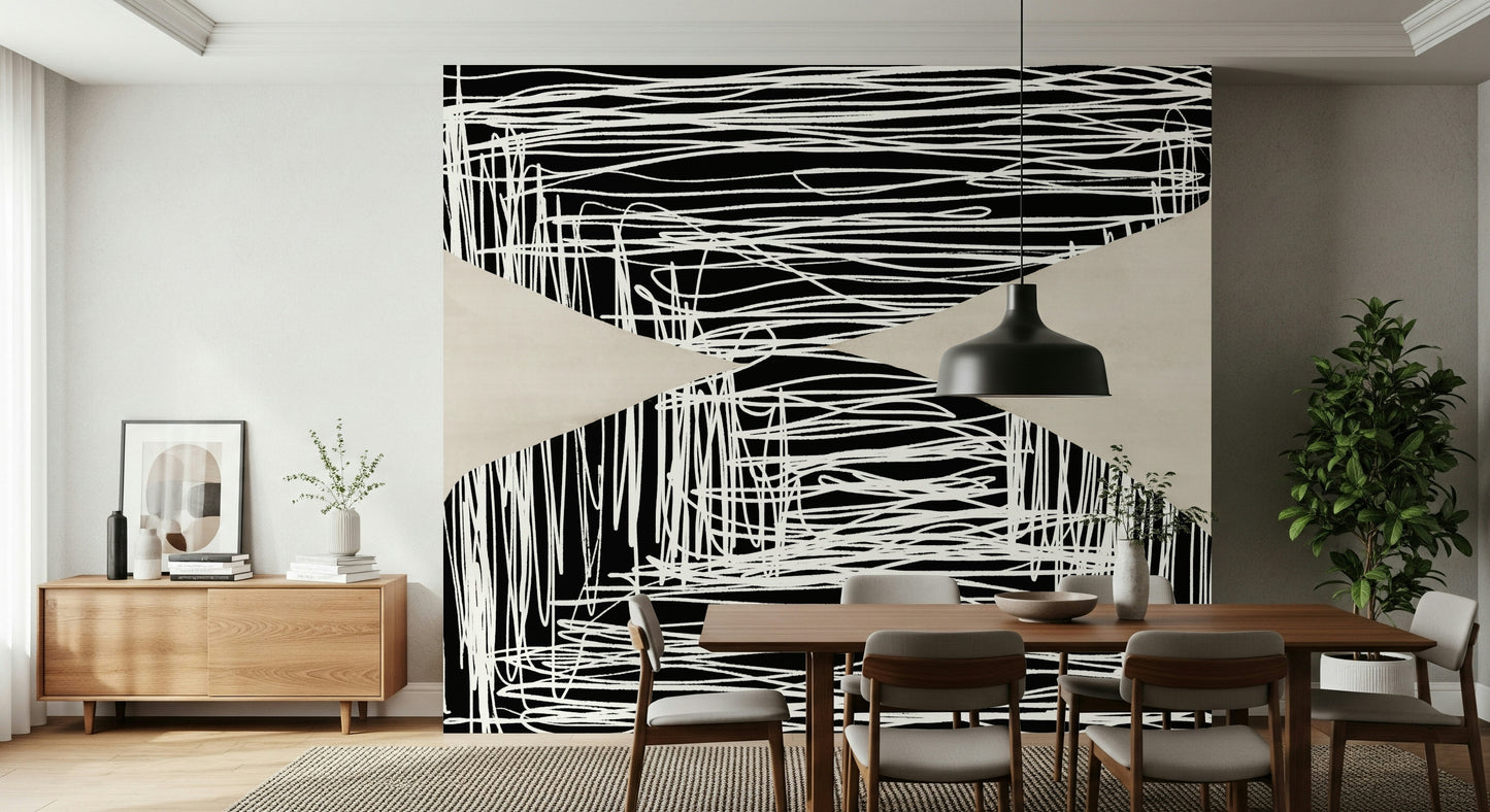 Geometric Scribbles Wall Mural -2711793