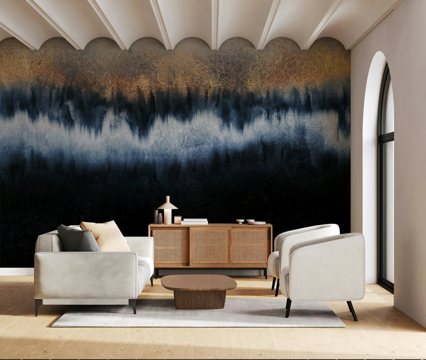 Gilded Depths Wall Mural