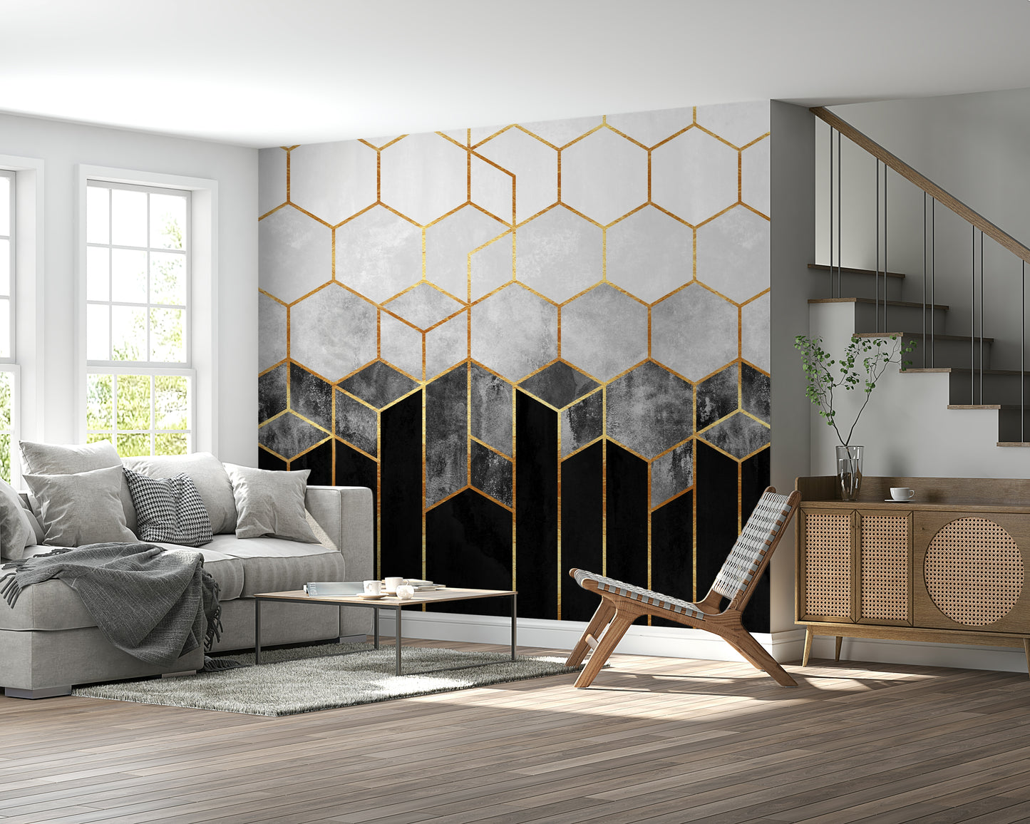 Hex Deco Wall Mural - 2715906