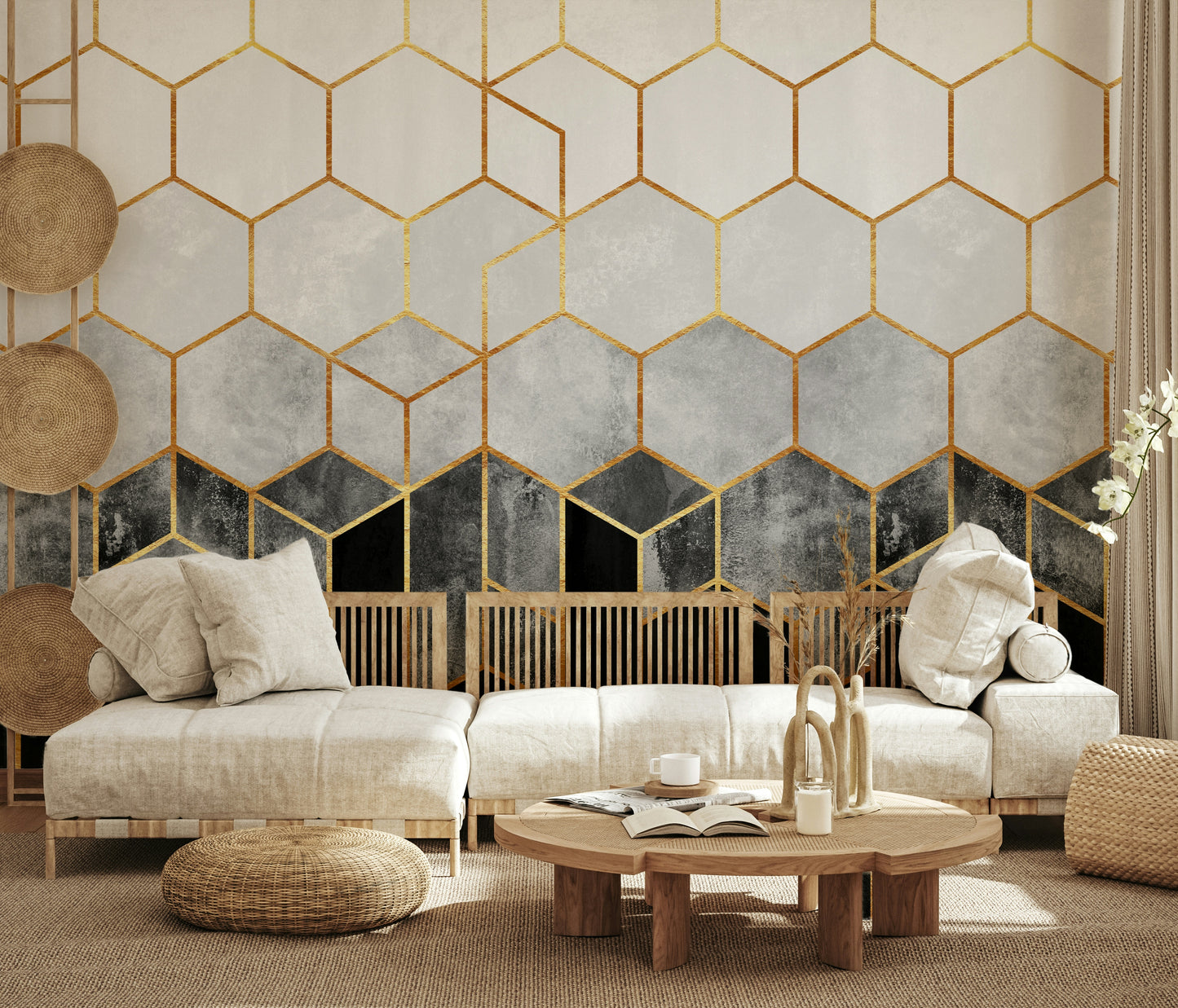 Hex Deco Wall Mural - 2715906