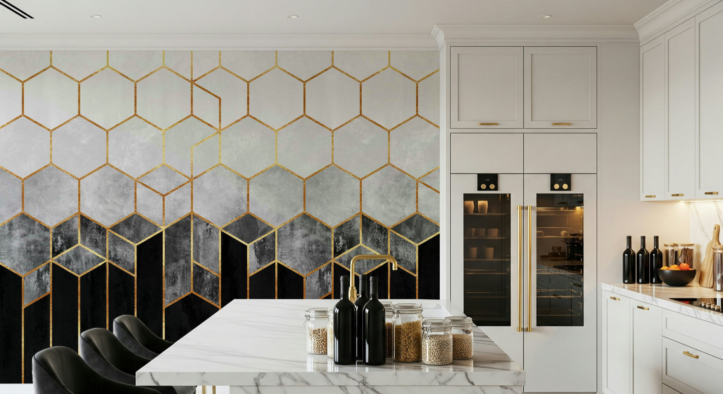 Hex Deco Wall Mural - 2715906