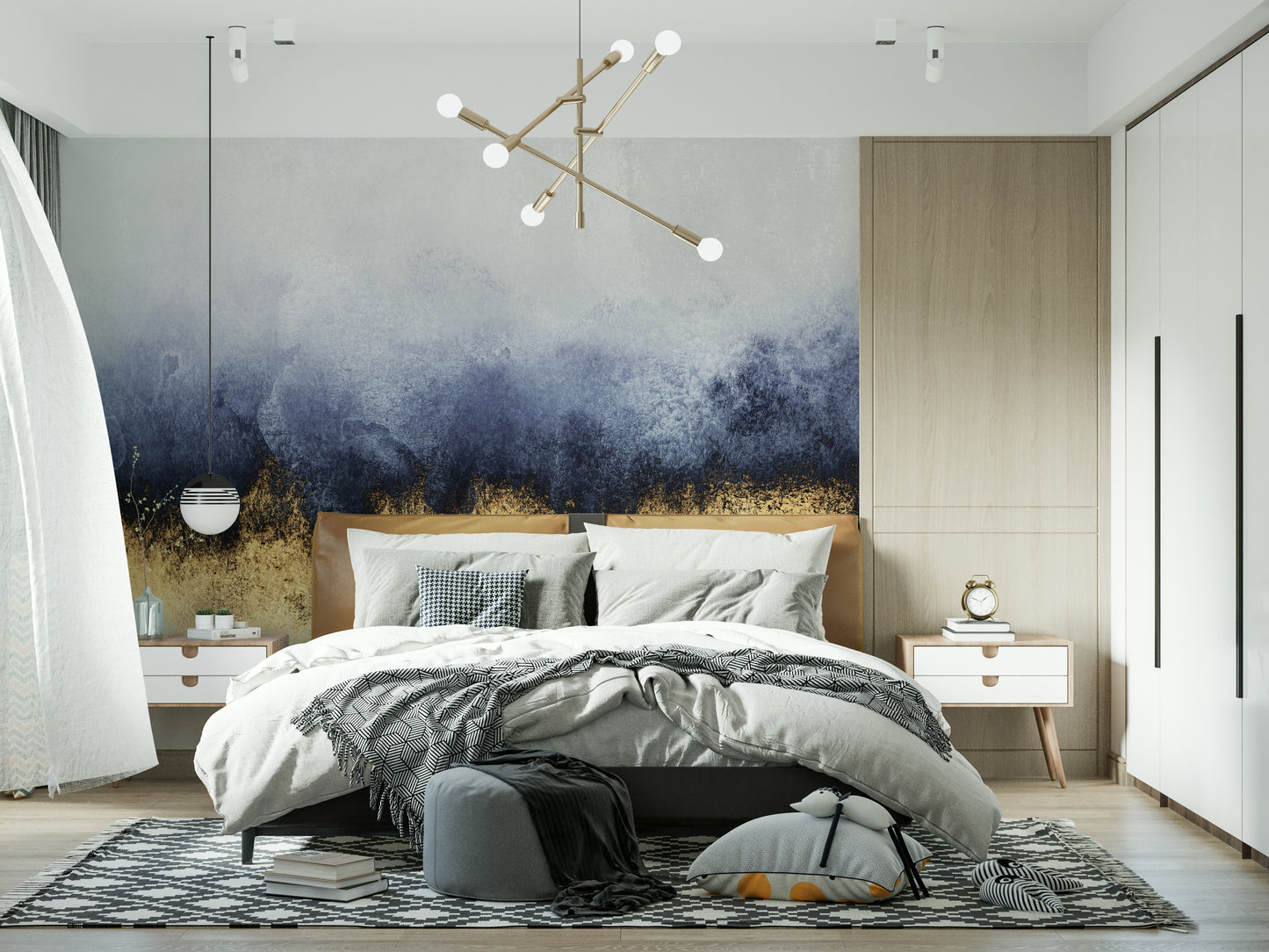 Azure Gold Wall Mural -2715902