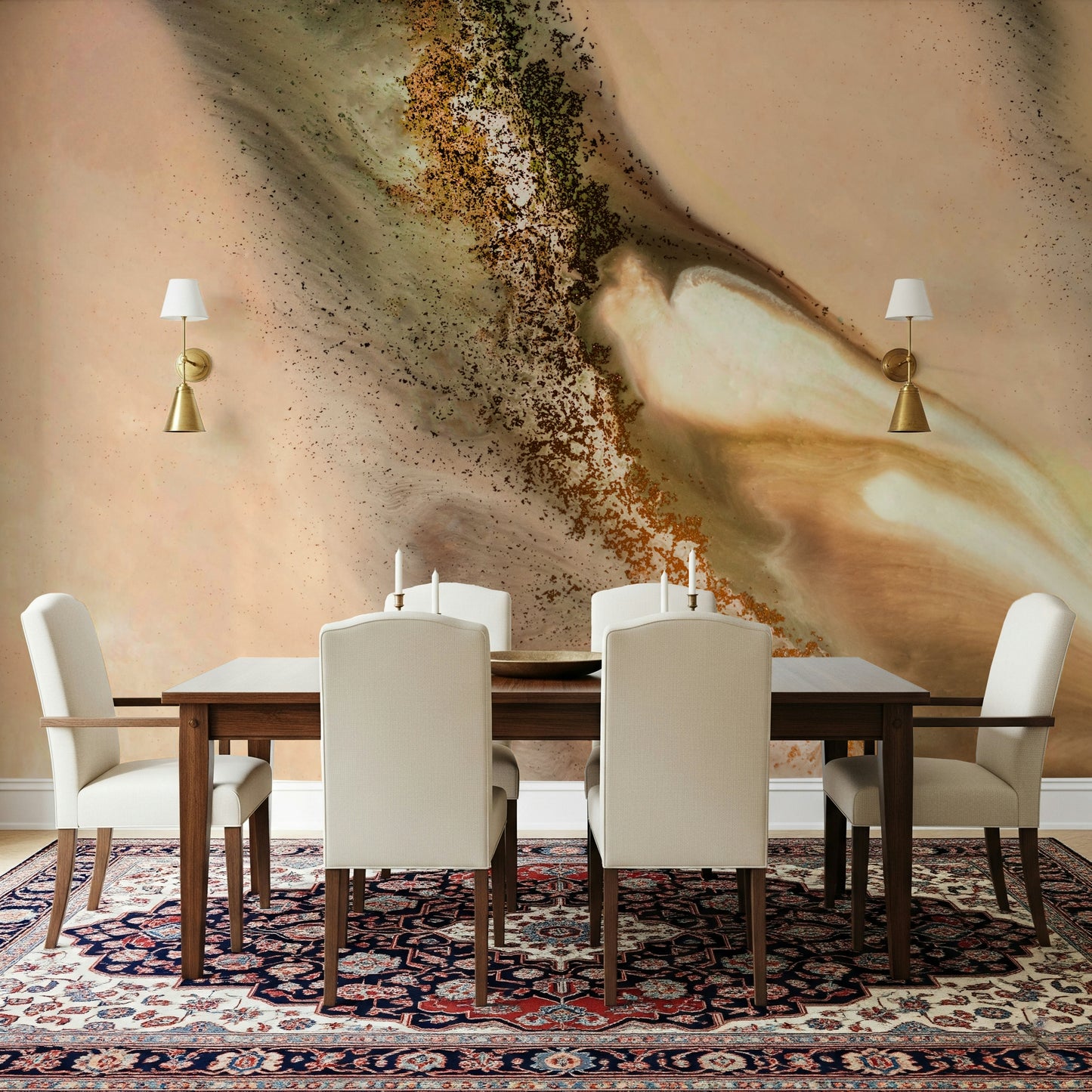 A serene desert landscape wall mural for your decor.