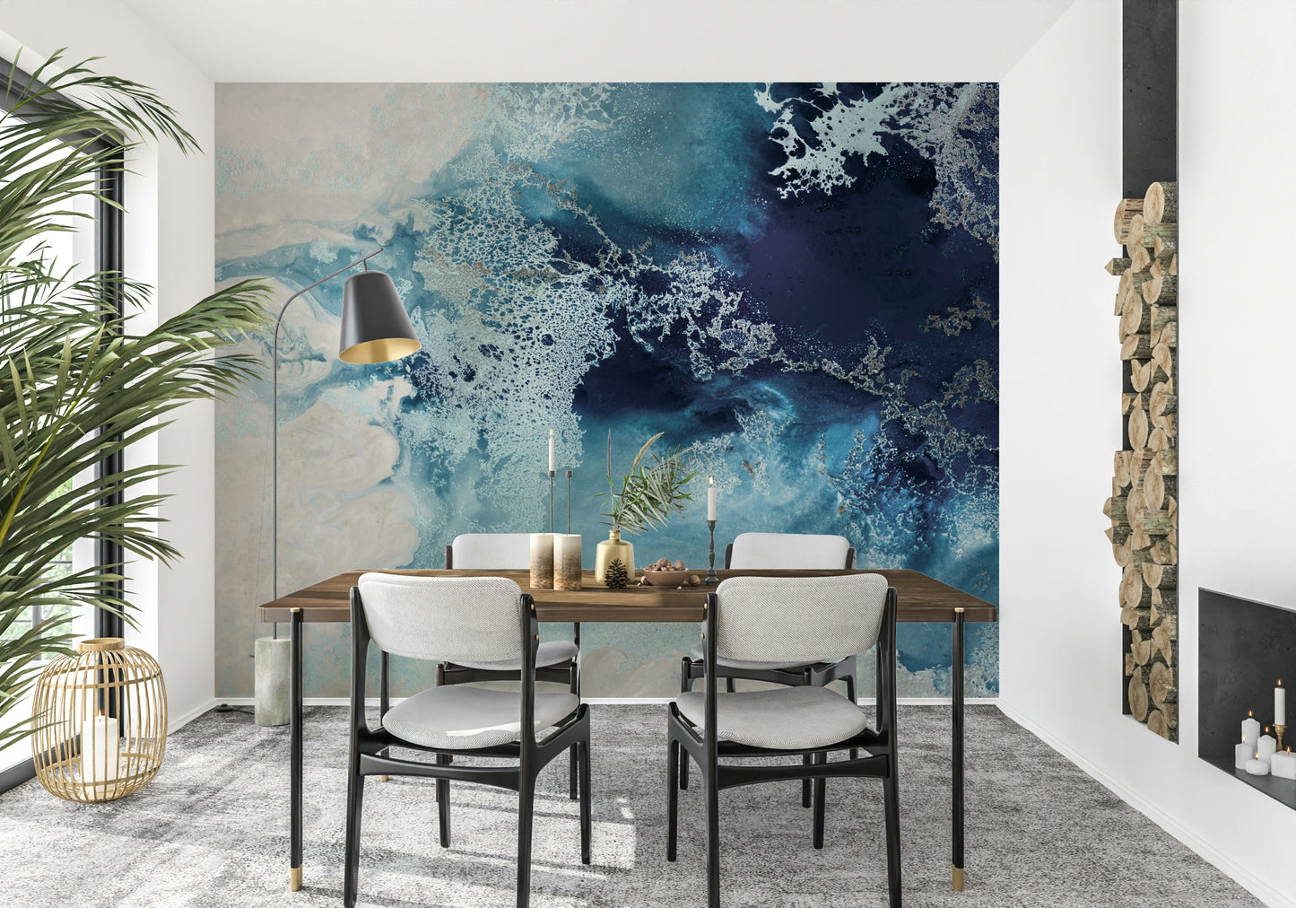 A classic abstract design wallpaper for walls.