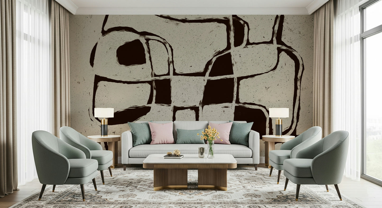A classic abstract design wallpaper for walls.