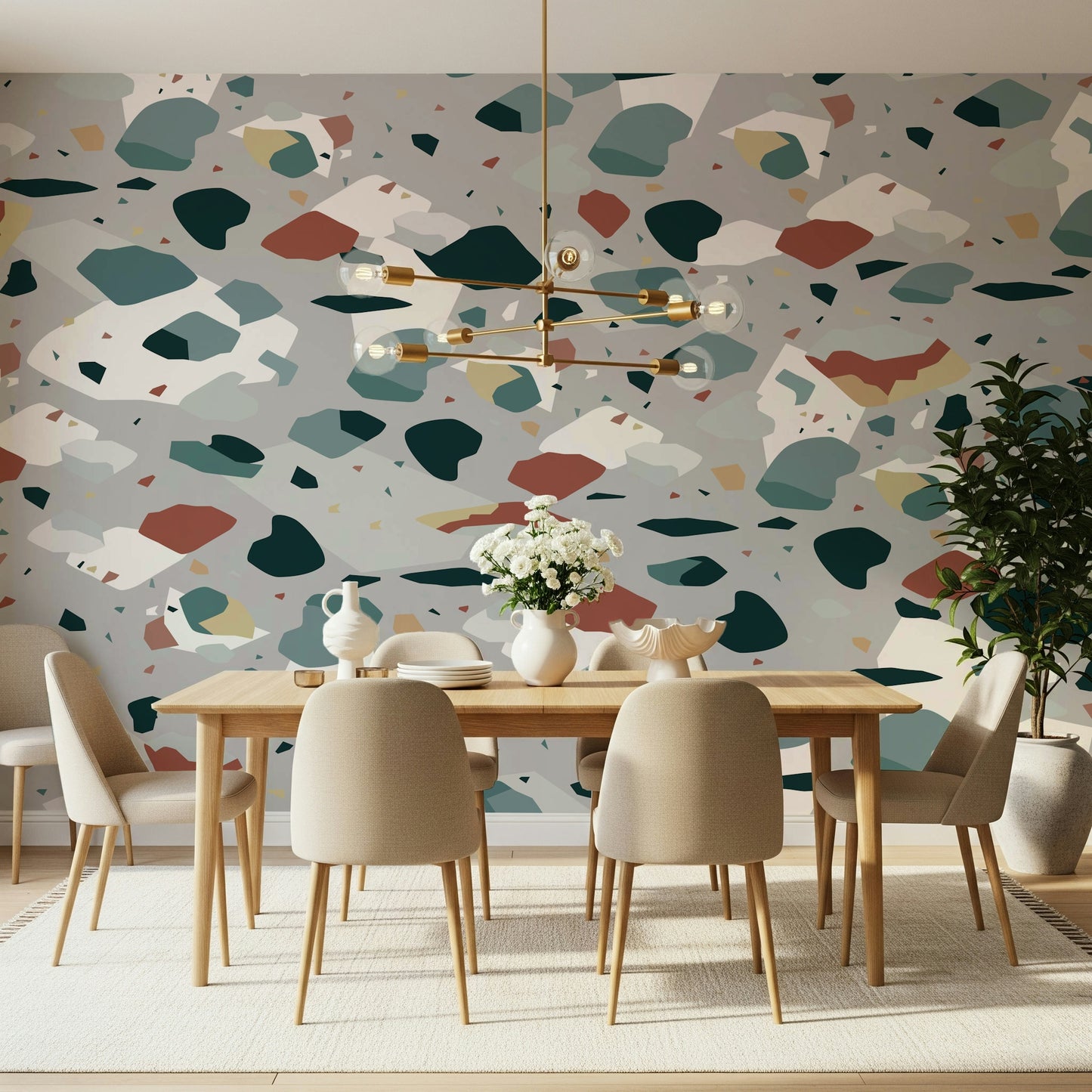 A beautiful modern art wall mural of abstract stone.