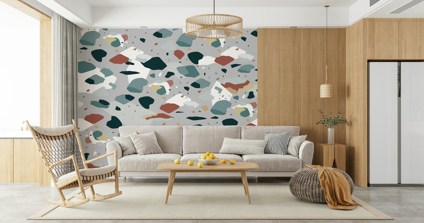 A classic mosaic design wallpaper for walls.