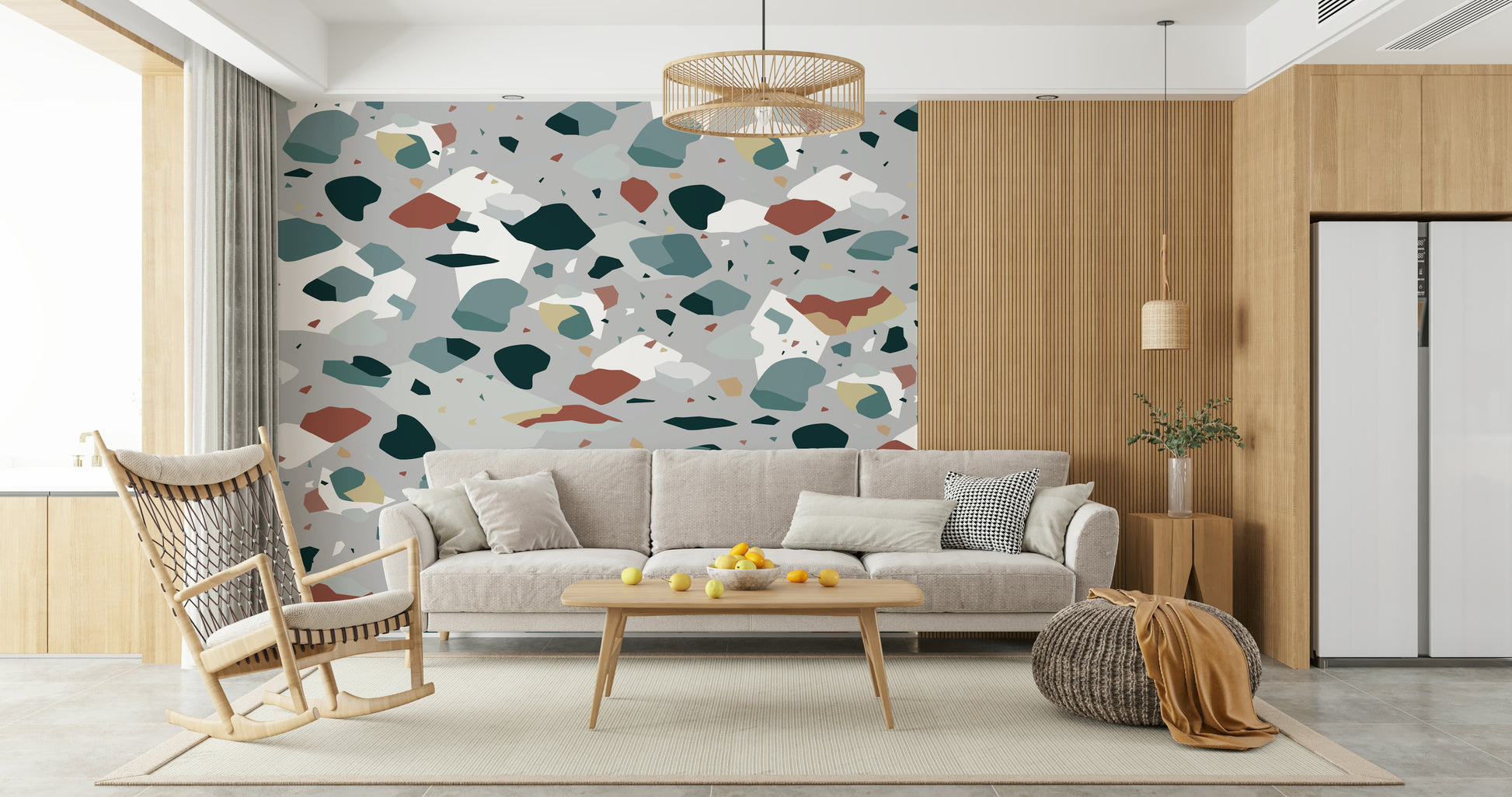A classic mosaic design wallpaper for walls.